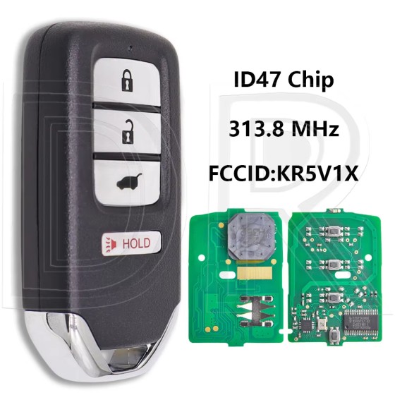 2016-2022 Honda HR-V Fit / 4-Button Smart Key / PN: 72147-T7S-A01 / KR5V1X (AFTERMARKET)
